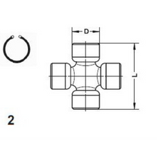 Load image into Gallery viewer, 479 Greasable Universal Joint Inside Snap Rings fits AAM 1555WJ Series