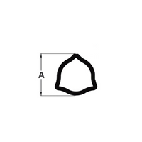 TT455-100 Triangle Tube 1000 mm Length x 45 mm Diameter x 5.5 mm Wall thickness for TT523 TT332 Tubing