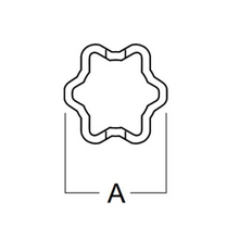 Load image into Gallery viewer, TS614-100 Star Tube 1000 mm L x 61 mm D x 4 mm W fits TS510 Tubing for PTO