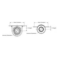 CBGMC-40 Center Bearing 1.575 in x 6.620 in for Dodge Dakota GMC Chevrolet Ram