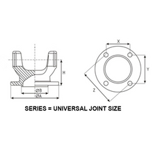 Load image into Gallery viewer, 2-2-1989 Driveshaft Flange Yoke 1310 Series fits 2003-2007 Jeep Liberty Dodge