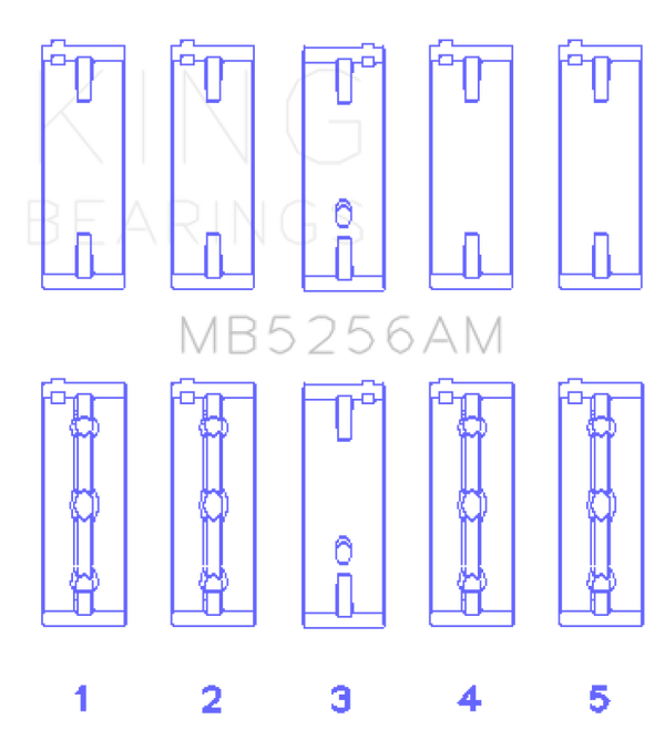King Engine Bearings Hyundai 2.0L G4GC Main Bearing Set - Size STD