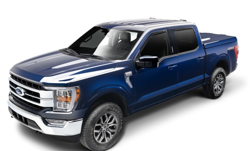 AVS 15-18 Ford F-150 Supercrew Ventvisor In-Channel Front & Rear Window Deflectors 4pc - Smoke