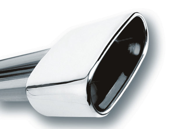 Borla 2.5in Inlet Rectangular Rolled Angle Cut Exhaust Tip - 6.69in x 3in