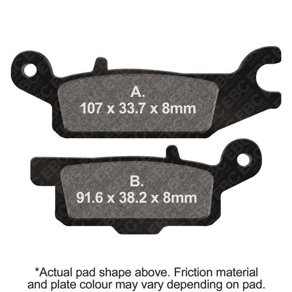 EBC 08-13 Yamaha YFM 250 Raptor Front Left/Right R Series Sintered Brake Pads
