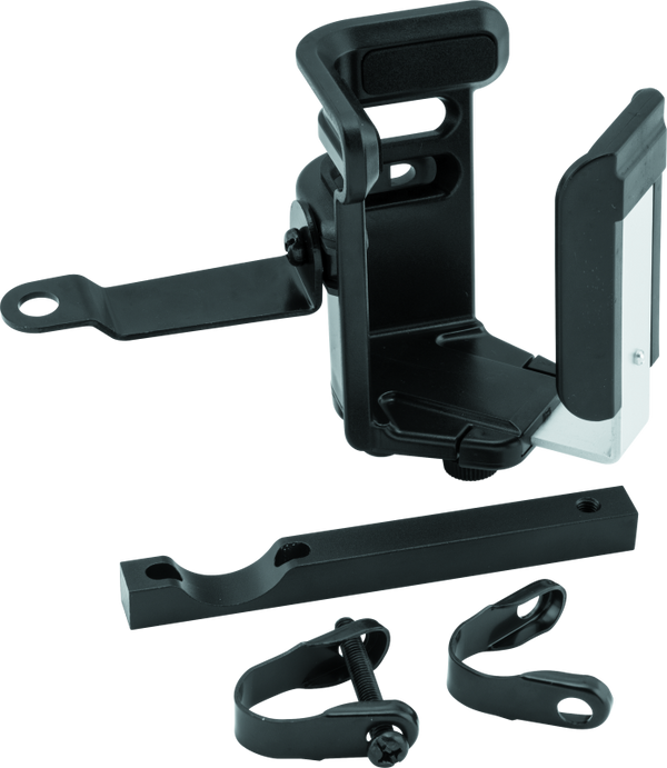 BikeMaster Adjustable Drink Holder for 7/8in1in Handlebars - Black