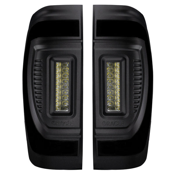 Oracle 19-23 GMC Sierra Black Series Flush Style LED Tail Lights - Factory Halogen