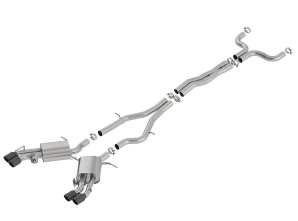 Borla Catback Exhaust for 16-18 Cadillac CTS-V 6.2L V8 - 2.75in S Type w/ Valves, Black Chrome Tip