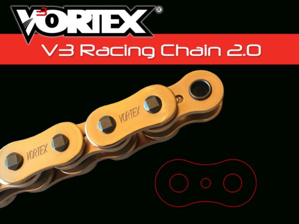 Vortex Racing V3 2.0 Chain 525RX3-118- Gold