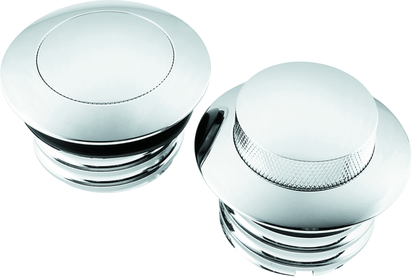 Bikers Choice 82 Up W/Dual Cap Chrome Pop Up Billet Gas Cap Set