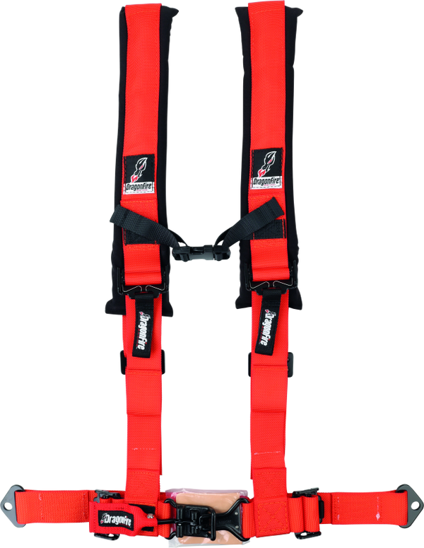 DragonFire Racing H-Style 4-Point Harness - 2in Buckle - Orange