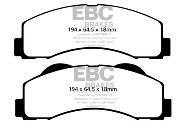 EBC Greenstuff Front Brake Pads for 15+ Ford Expedition 3.5 Twin Turbo 2WD