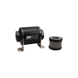 DeatschWerks Stainless Steel 10AN 10 Micron Universal Inline Fuel Filter Housing Kit (70mm)