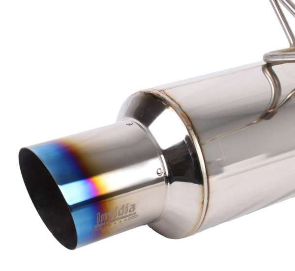 Invidia Cat-back Exhaust for 2022+ Subaru WRX - Single N1 Titanium Burnt Tip