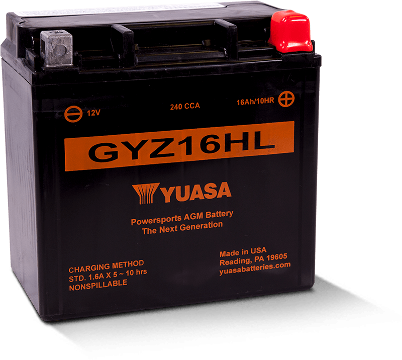 Yuasa GYZ16HL High Performance Maintenance Free AGM 12-Volt Battery