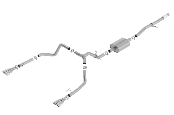 Borla S-Type Cat-Back Exhaust for 2019 Chevy Silverado 1500 5.3L V8 with Quad Tips