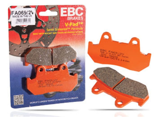 EBC 09-13 H-D Trike FLHTCUTG Tri Glide Ultra Classic Rear Right Semi-Sintered V Brake Pads