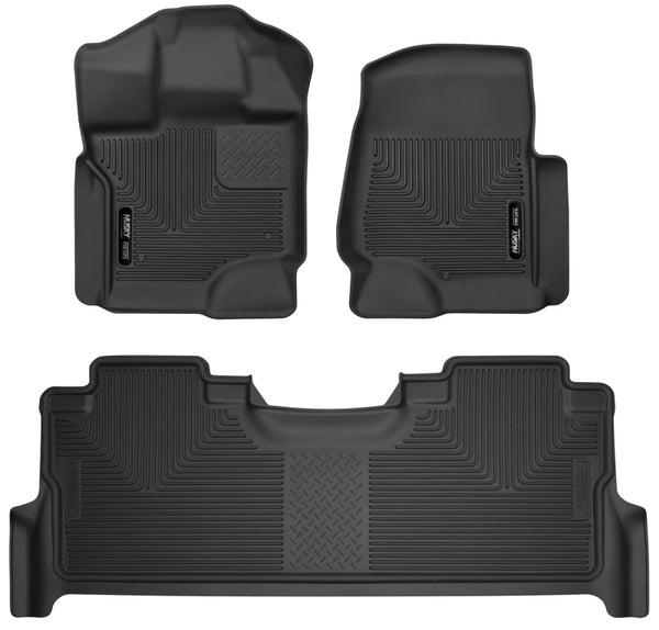 Husky Liners X-Act Contour Floor Liners for 2017 Ford F-250 Super Duty Crew Cab - Black
