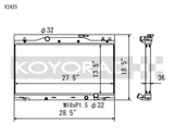 Koyo 02-06 Acura RSX Base/Type-S (MT) Radiator (Req. Non-OEM Rad. Cap)