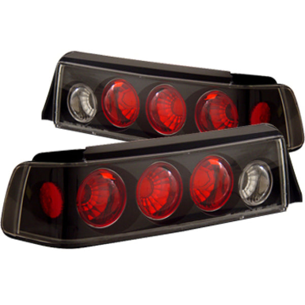 ANZO Tail Lights Black Housing (Pair) for 19881991 Honda Civic Base 3Dr