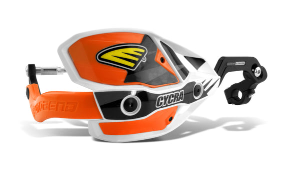Cycra CRM Ultra 1-1/8" Hand Guards with White Shields & Orange Covers