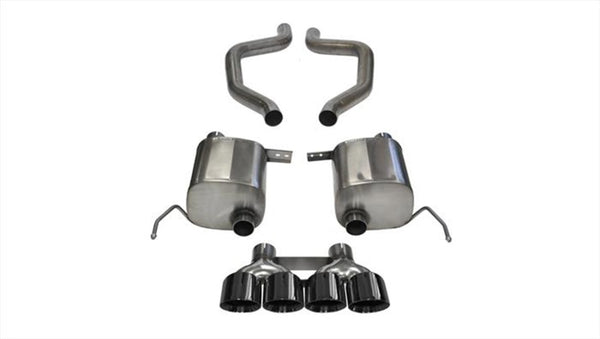 Corsa Axle Back Exhaust for 2017-2019 Chevy Corvette Z06 - 3in with Black Quad 4.5in Tips