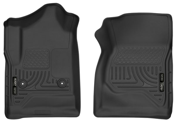Husky Liners 14-17 Chevrolet Silverado 1500 Standard Cab X-Act Contour Front Floor Liners - Black