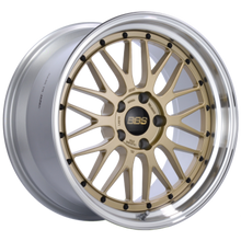 Load image into Gallery viewer, BBS LM 17x9 5x130 ET17 CB71.6 Gold Center Diamond Cut Lip Wheel