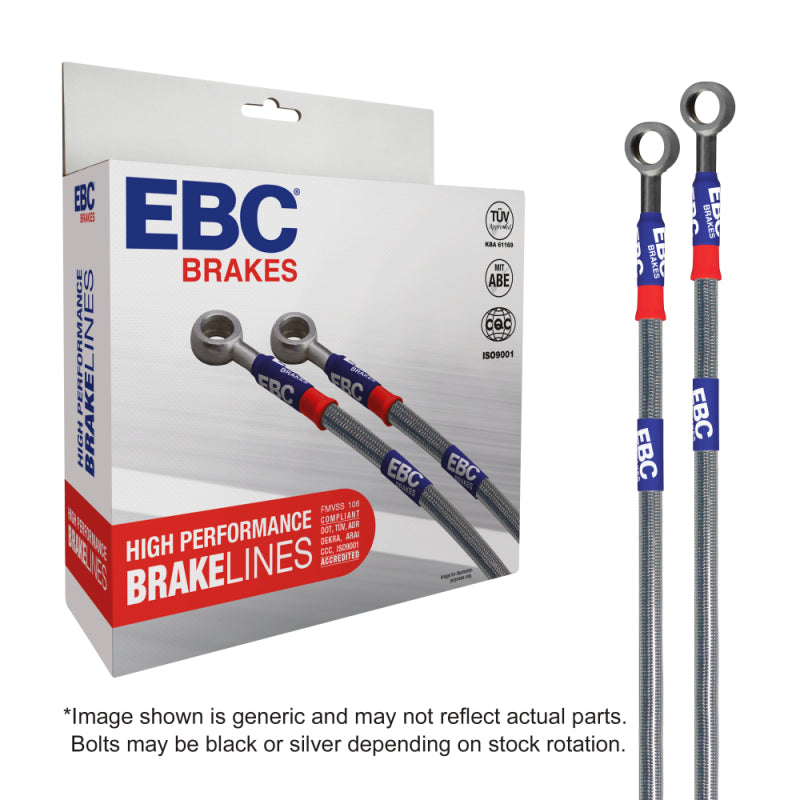 EBC 14-15 Harley Davidson FLHR (Non ABS) Front Brake Line (3 Line Kit Use Original HD Caliper Bolts)