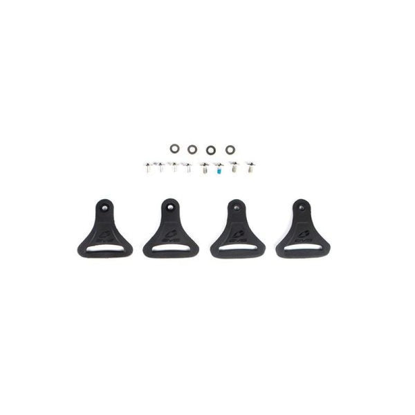 EVS Axis D-Rings Kit (2 Flush/2 Swivel) - Black