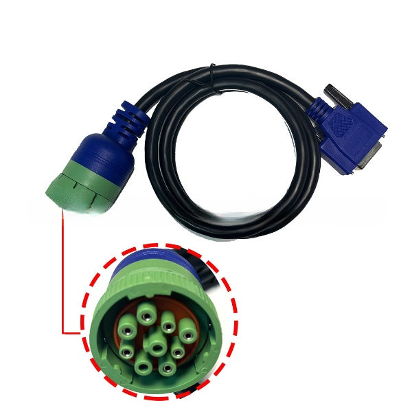 Cummins Inline 7 Diagnostic Cable – DP26P to DB26P 9-Pin Extension Line for Truck Scanner & ECU Connection