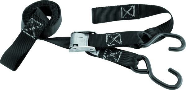 BikeMaster 1-1/2in Integrated Softhook Tie-Down Strap - Black