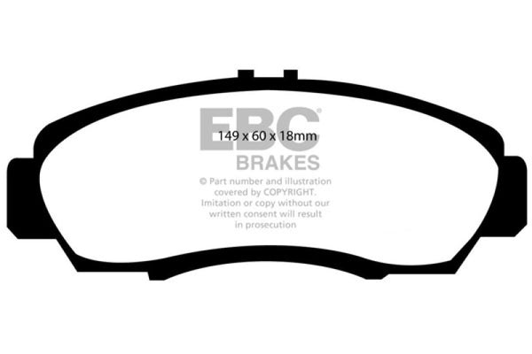 EBC Redstuff Front Brake Pads for 2001-2003 Acura CL 3.2