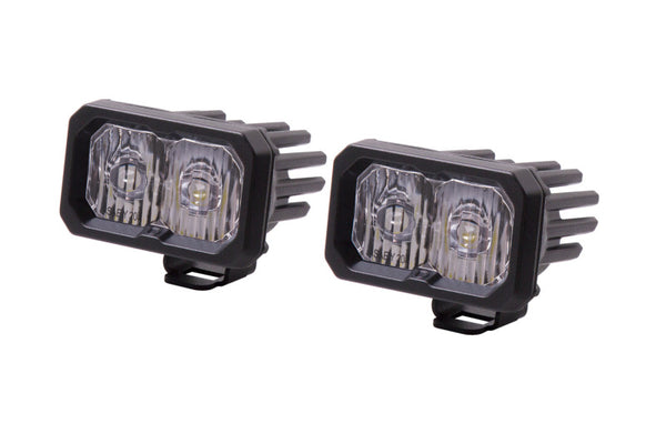 Diode Dynamics Stage Series 2in LED Pod - White Driving Standard ABL (Pair)