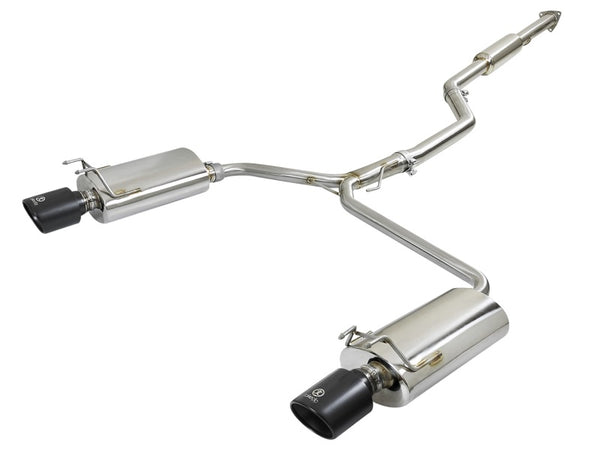 aFe Takeda 304SS Dual Cat-Back Exhaust with Black Tips for 2013-2017 Honda Accord LX/EX/EX-L 2.4L