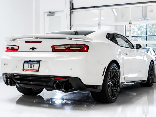 AWE Tuning Touring Edition Cat-Back Exhaust (Non-Resonated) w/ Quad Chrome Tips for 2016-2019 Chevy Camaro SS