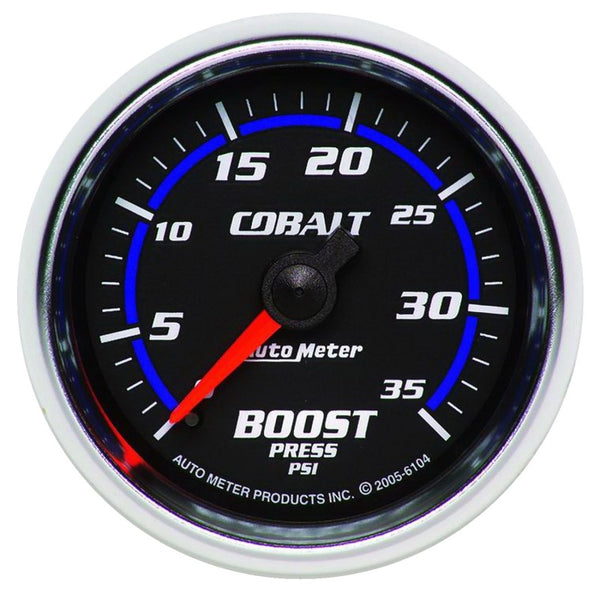 AutoMeter Cobalt 52mm Mechanical Boost Gauge 035 PSI
