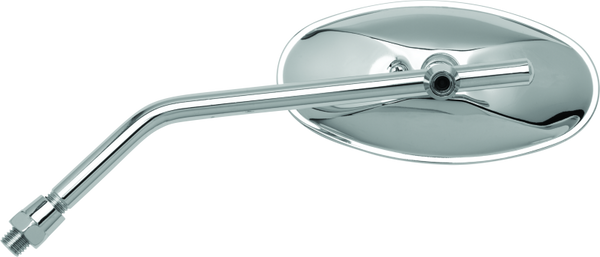 BikeMaster Chrome Adjustable Oval Mirror 10mm (Single)