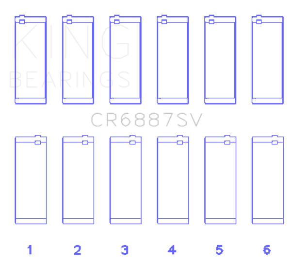 King Engine Bearings BMW B58B30A Performance Rod Bearing Set