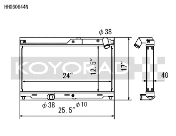 Koyo 93-95 Mazda RX-7 1.3L Turbo N-FLO (Dual Pass) Radiator