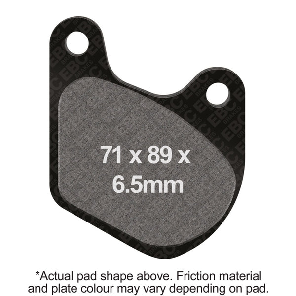 EBC 73-78 Harley-Davidson Sportster XLH/XLCH Rivet Type Rear Right FA-SFA-TT-X Brake Pads