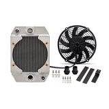 Mishimoto Universal Aluminum Radiator Threaded 16AN Inlet/Outlet Natural Finish With Magnetic Drain Plug P/N MMRAD-UNI-DRGN