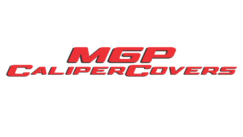 MGP 4 Caliper Covers Engraved Front & Rear Block/Challenger Red finish silver ch