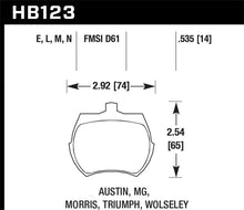 Load image into Gallery viewer, Hawk 66-79 MG Midget / 75-80 Triumph TR7 Blue 9012 Front Race Brake Pads