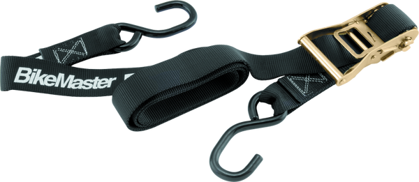 BikeMaster Black 1-1/2" Heavy-Duty Ratchet Tie-Down Strap