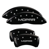 MGP 4 Caliper Covers Engraved Front & Rear Mopar Black Finish Silver Char 2017 Chrysler Pacifica