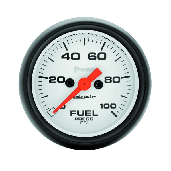 AutoMeter Phantom 52mm Fuel Pressure Gauge 0100 PSI