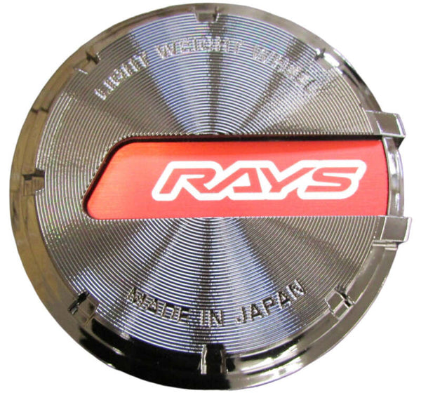 Gram Lights GL Wheel Center Cap - Black-Chrome/Red (57DR / 57CR)