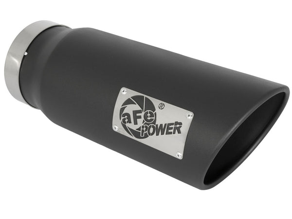 aFe Power MACH Force-Xp 5in In x 6in Out x 15in L Black Exhaust Tip - 409 SS