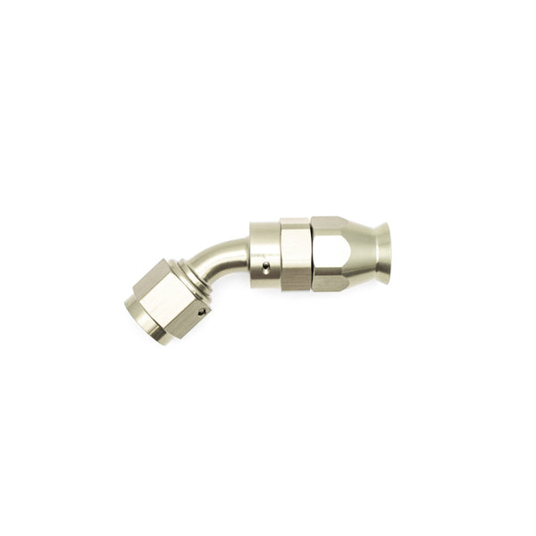DeatschWerks 6AN Female Swivel 45-Degree PTFE Hose End with Olive Insert